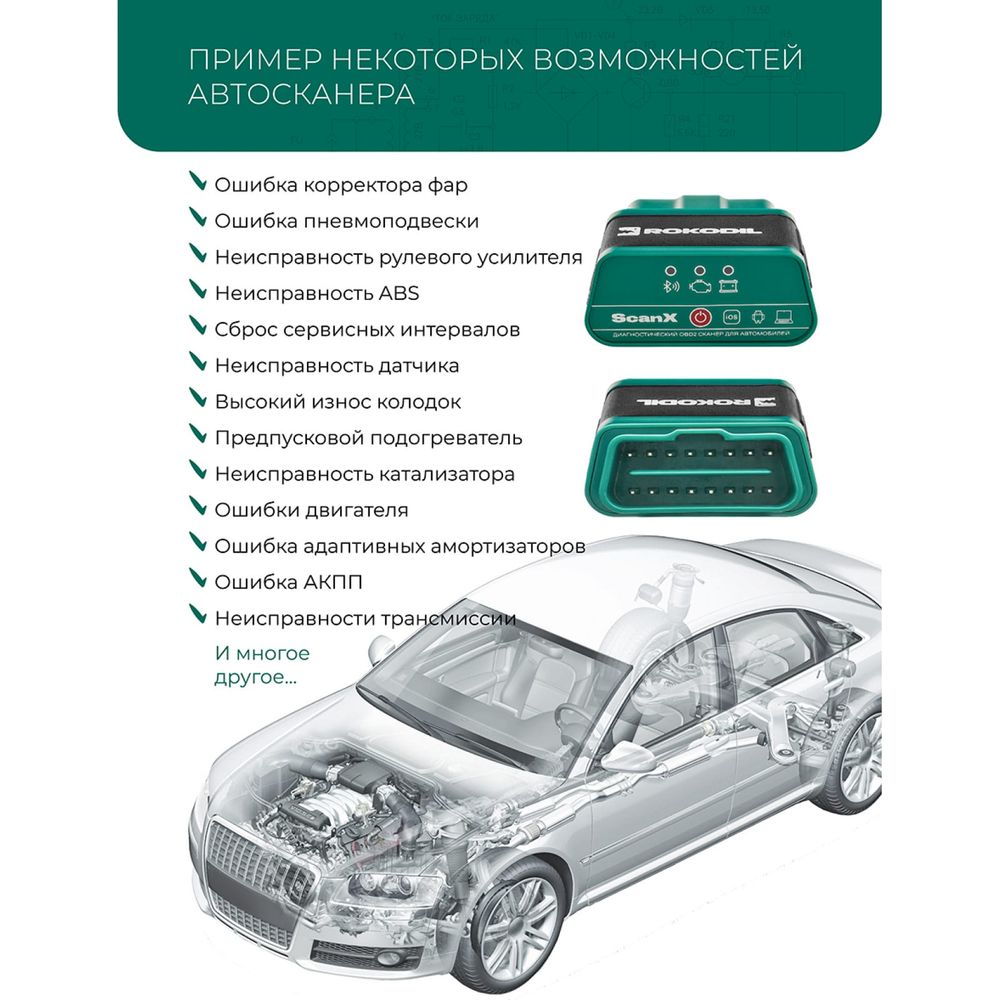 Автосканер Rokodil ScanX 1045054 (арт. 17711240) — купить с доставкой