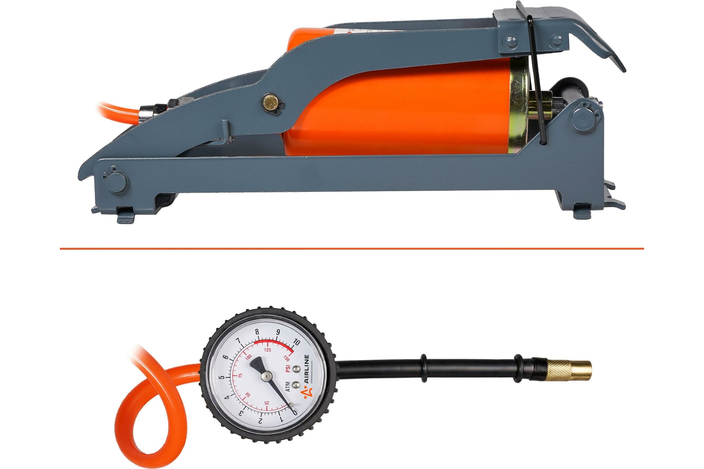 Воздушный ножной насос Airline 400 механический, 400 см3, съемный манометр  PA-400-02 (арт. 15535965) — купить с доставкой