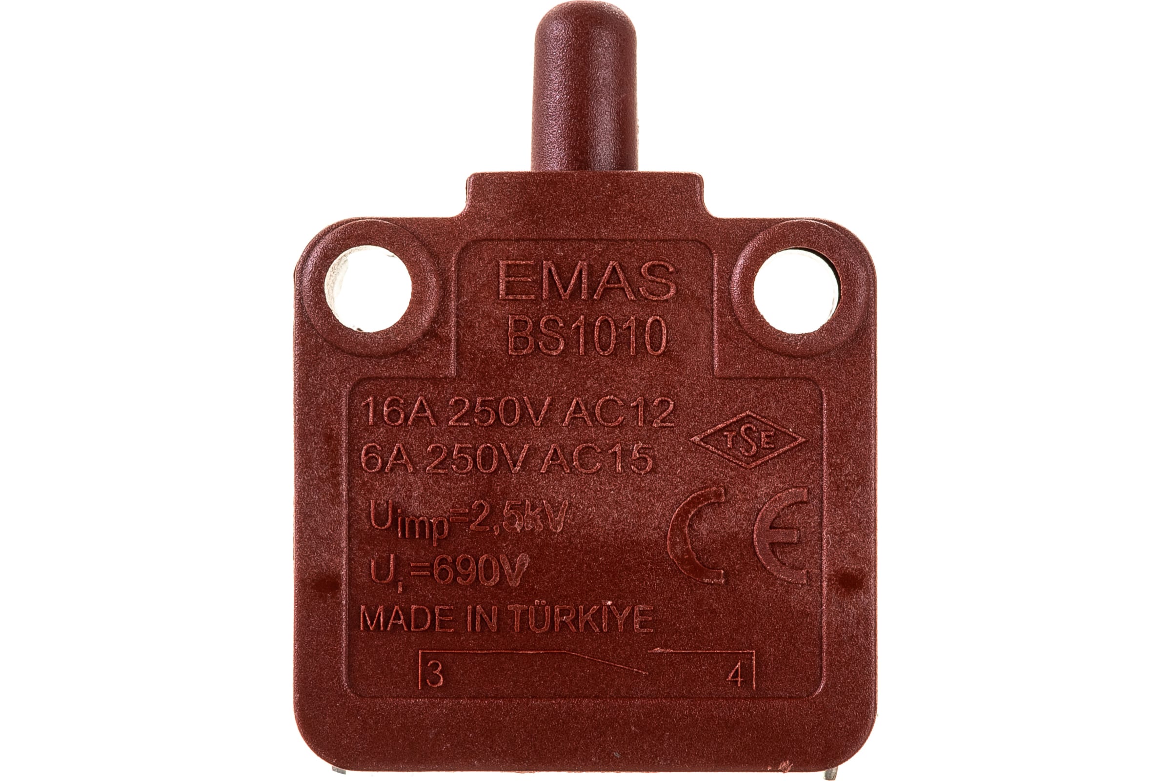 Мини-выключатель Emas мгновенного действия ,1Н0, 250В AC, 16А BS1010 (арт.  16293886) — купить с доставкой