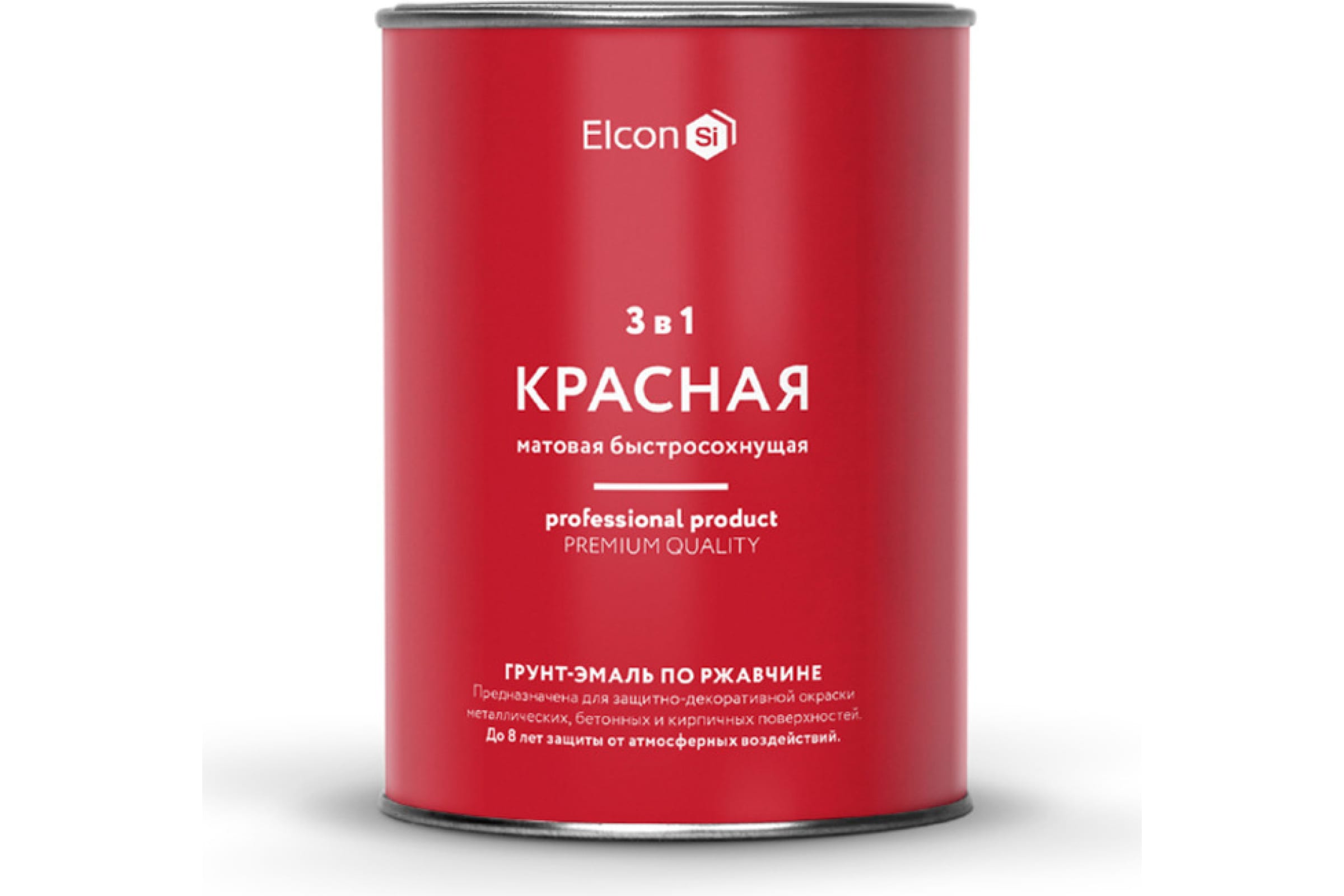 Грунт - эмаль по ржавчине Elcon 3 в 1 матовая, красная, 0.8 кг 00-00462294  (арт. 20782671) — купить с доставкой