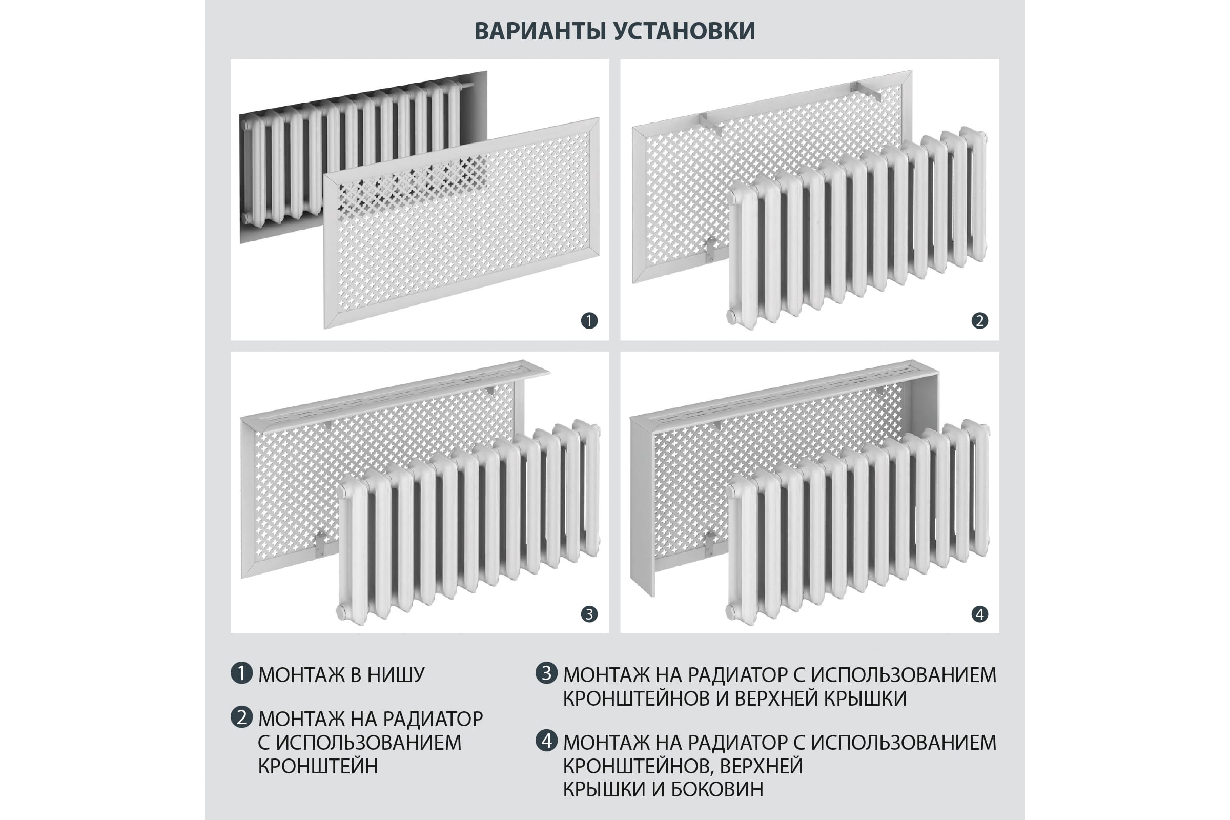 Экран для радиатора Стильный Дом Цветы 120x60 см, белый v547138 (арт.  20655718) — купить с доставкой