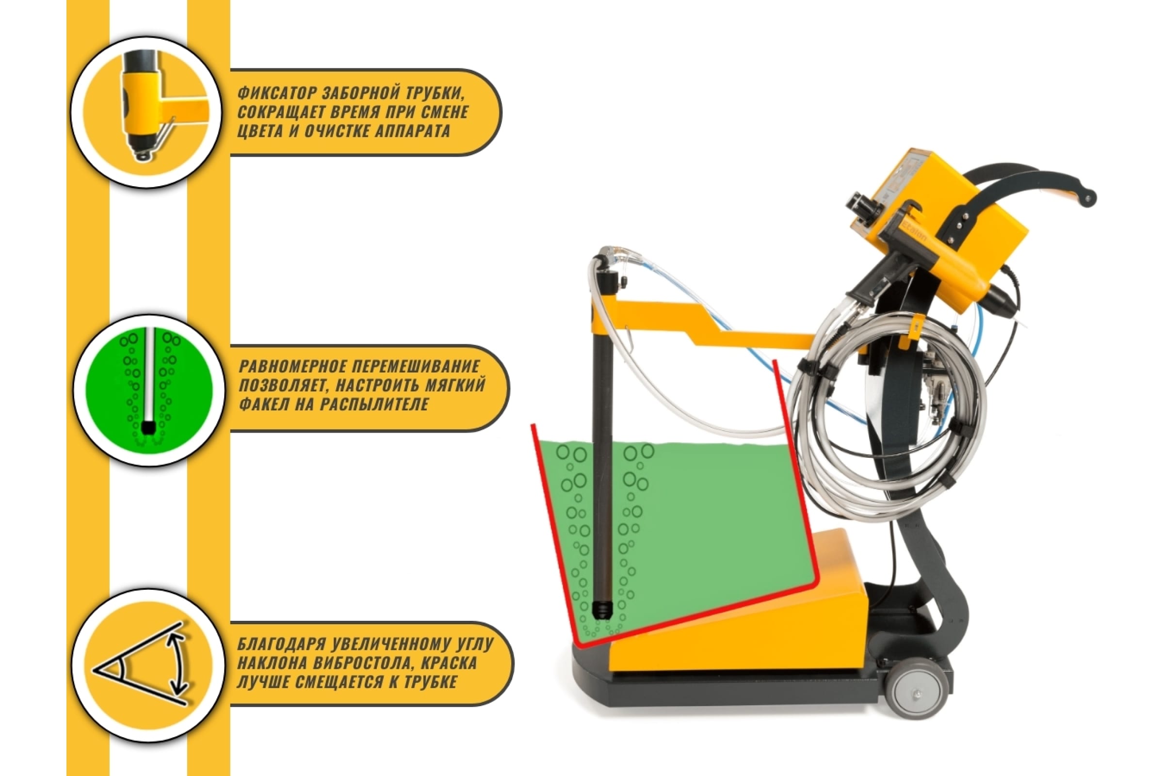 Ручная установка нанесения порошковой краски Etalon В400 с вибростолом  552503