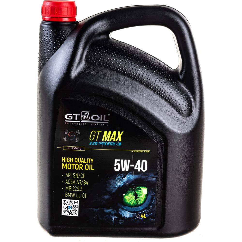 Масло GT OIL Max SAE 5W-40 API SN/CF, 4 л 8809059409015 (арт. 18835512) —  купить с доставкой