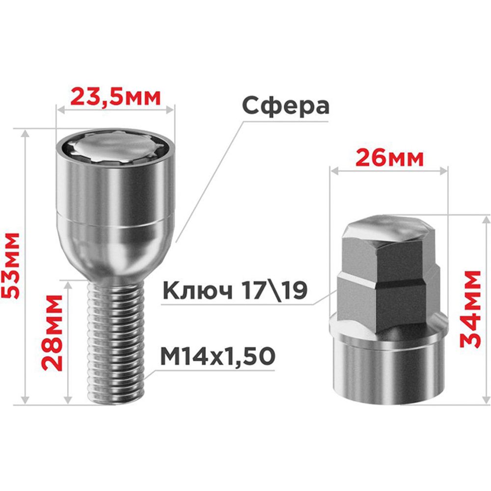 Секретные болты для колес McGard