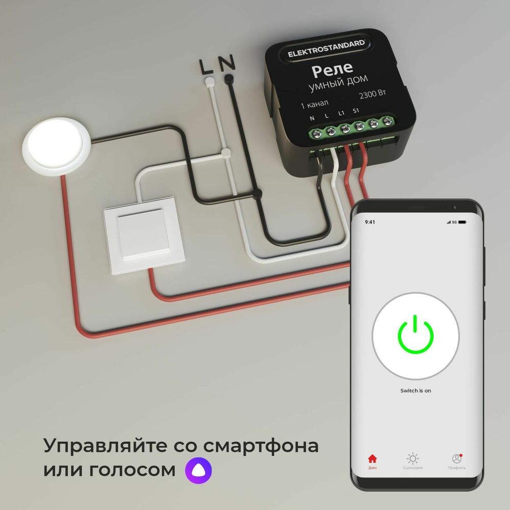 Реле Умный дом Elektrostandard- 76006/00 черный 1 канал 2300W a059324 (арт.  23323347) — купить с доставкой