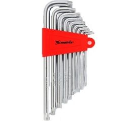 Набор удлиненных имбусовых ключей TORX, 9шт, T10-T50, CrV, сатин MATRIX 12306 