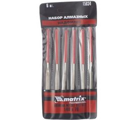Набор алмазных надфилей 140х70х3, 6 шт MATRIX MASTER 15834 