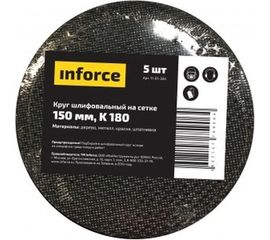 Круг шлифовальный на сетке (5 шт; 150 мм; K 180) Inforce 11-01-324 