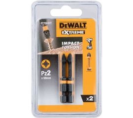 Биты ударные IMPACT Torsion Pz2, 50мм, 2шт. Dewalt DT70531T 