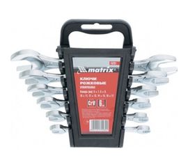 Набор рожковых ключей 6х17 мм, 6 шт., CrV, хромированные MATRIX 15231 