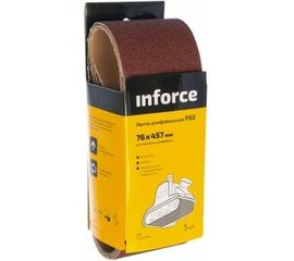 Лента шлифовальная (5 шт; 76х457 мм; P80) Inforce 11-01-044 