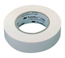 Изолента ПВХ 3М Temflex 1300 белая, рулон 19 мм x 20 м 7100080344 