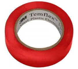Изолента 3М Temflex 1300 ПВХ красная, рулон 15 мм x 10 м 7100080350 
