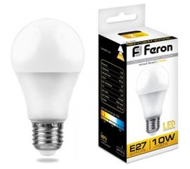 Светодиодная лампа - шар E27 10W 2700K FERON LB-92 25457 