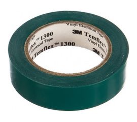 Изолента ПВХ 3М Temflex 1300 зеленая, рулон 15 мм x 10 м 7100081321 