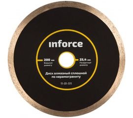 Диск алмазный сплошной по керамограниту (200х25.4 мм) Inforce 11-01-511 