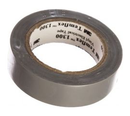 Изолента ПВХ 3М Temflex 1300 серая, рулон 15 мм x 10 м 7100081325 