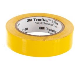 Изолента ПВХ 3М Temflex 1300 желтая, рулон 15 мм x 10 м 7100081320 