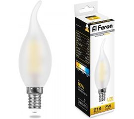 Светодиодная лампа FERON 7W 230V E14 2700K матовая, LB-67 25786 