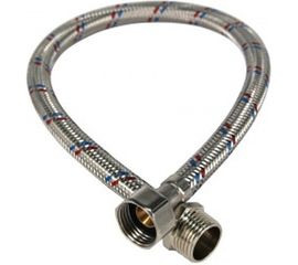 Гибкая подводка для воды с оплеткой из нержавеющей стали (1/2"х50 см, в/н) ELKA ИС.100083 