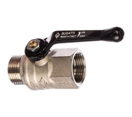 Шаровый кран Н/В Ду-25 /1" ручка черная Bugatti NEW JERSEY 9150005 