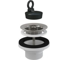 Выпуск для раковины/умывальника Alca Plast A31 1 1/4 дюйма, с нержавеющей решеткой, D-63 мм 025-1353 