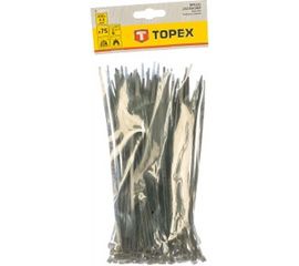 Хомут, 75 шт. 4.8 x 200 мм, черный TOPEX 44E978 