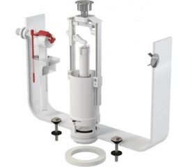 Арматура для бачка Alca Plast SA2000 сливная/наливная, боковое подключение, кнопка хром, 1 режим 023-4312 