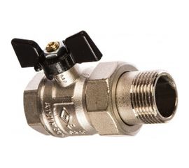 Кран Американка Н/В Ду-25 /1" бабочка черная Bugatti NEW JERSEY 9220006 