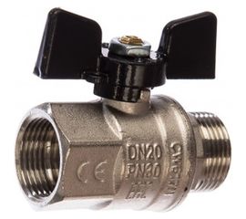 Шаровый кран Bugatti NEW JERSEY 917 Н/В Ду-20 3/4 Бабочка черн. 09170005 