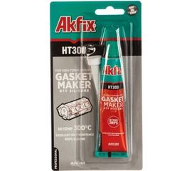 Термостойкий силиконовый герметик Akfix HT300, серый, 50 мл SA216 