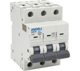 Автоматический выключатель ANDELI DZ66-63/3P 40A 6kA х-ка C ADL01-258 