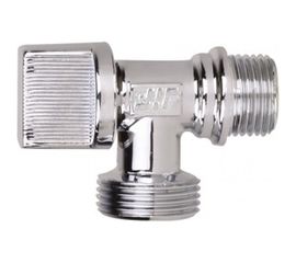 Шаровый усиленный угловой кран для подключения стационарных приборов 1/2"х3/4" тип 94 н/н хром 266, MP-У МастерПроф ИС.080443 