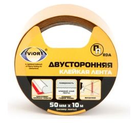 Двусторонняя прозрачная клейкая лента на ПП основе AVIORA 50мм*10м 303-005 
