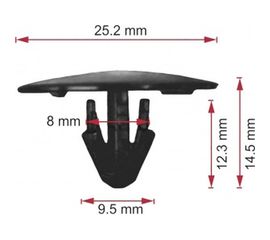 Пистон обивки капота Avers 50 шт. 9046709050-50 