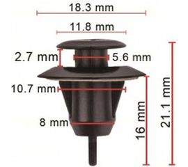 Клипса 10 шт AVERS 7586860010-10 