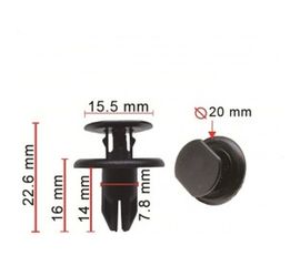 Клипса 50 шт AVERS BGV456145-50 