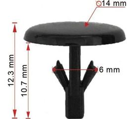 Пистон уплотнителя капота Avers 50 шт. J00156741-50 