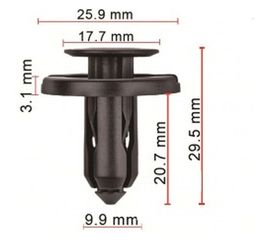 Клипса 10 шт AVERS 9046710210-10 