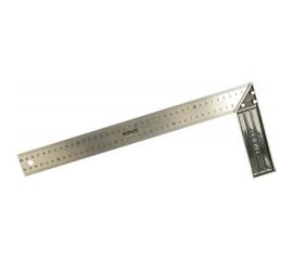 Столярный угольник из нержавеющей стали с гравировкой, 400 мм Biber ПРОФИ 40640 тов-093468 