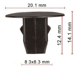 Клипса 10 шт AVERS 90682SEA003-10 