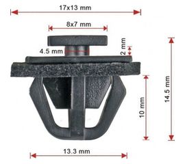 Фиксатор молдинга Avers 10 шт. 87756-38000-10 