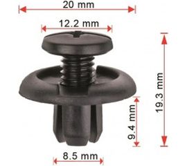 Клипса 10 шт AVERS 91512SM4003-10 