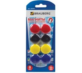 Магниты, 30 мм, 8 шт. BRAUBERG 230758 