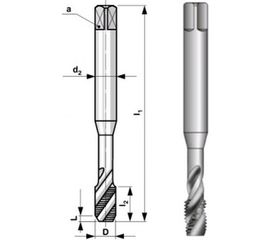 Метчик, машинный DIN 371, M10 х 1,5 мм с винтовой канавкой Bucovice Tools 103100 