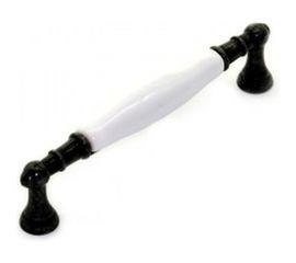 Ручка-скоба Brante RS.1426.128.F20 керамика-чёрный никель 606544 