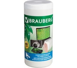 Влажные чистящие салфетки для экранов мониторов и оптических поверхностей BRAUBERG 510122 