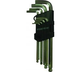 Набор инбусовых средних ключей с шариком CRV 1.5-10мм Biber 90505 тов-085698 