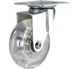 Поворотное колесо на площадке Brante 50мм полупрозрачный полиуритан 104314 