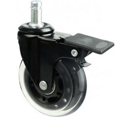 Колесо для кресла с тормозом Brante D 75 мм на штыре M11 силикон 104319 